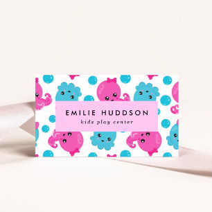 Carte De Visite Motif Octopus, Centre de jeux pour enfants, Centre