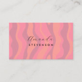 Carte De Visite Motif ondulé rétro (Devant)