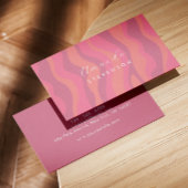 Carte De Visite Motif ondulé rétro