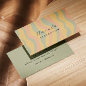 Carte De Visite Motif ondulé rétro