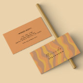 Carte De Visite Motif ondulé rétro