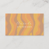 Carte de visite motif ondulé rétro (Devant)