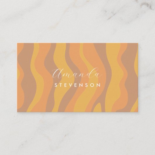 Carte de visite motif ondulé rétro (Devant)