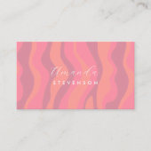 Carte De Visite Motif ondulé rétro (Devant)