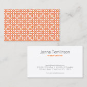 CARTE DE VISITE MOTIF ORANGE CLOVER (Devant / Derrière)