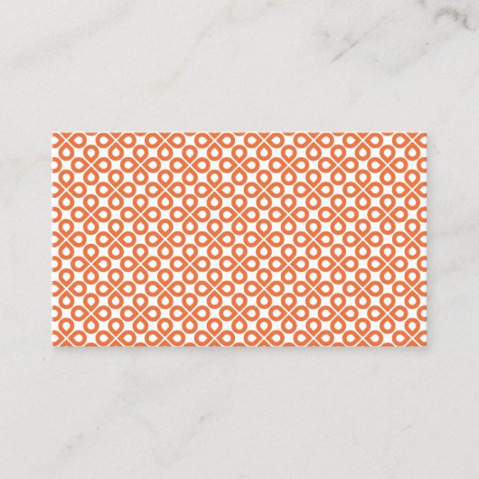 CARTE DE VISITE MOTIF ORANGE CLOVER (Devant)