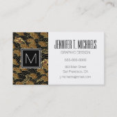 Carte De Visite Motif oriental de dragon de mer (Devant)