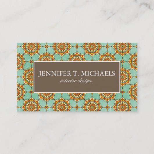 Carte De Visite Motif ornemental (Devant)