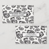 Carte De Visite Motif Paisley (Devant / Derrière)