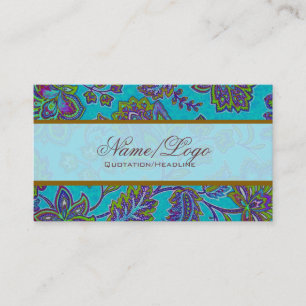 Carte De Visite Motif Paisley coloré 4
