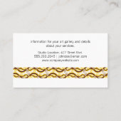 Carte De Visite Motif Paisley jaune (Dos)