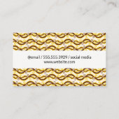 Carte De Visite Motif Paisley jaune (Dos)