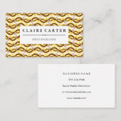 Carte De Visite Motif Paisley jaune (Devant / Derrière)