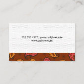 Carte De Visite Motif Paisley | Motif point (Dos)