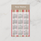 Carte De Visite Motif Paprika Stripes (Dos)