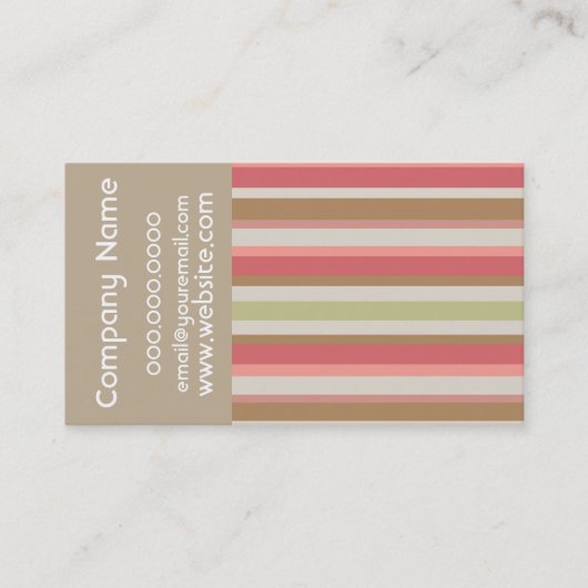 Carte De Visite Motif Paprika Stripes (Devant)