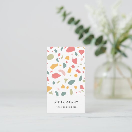Carte De Visite Motif pastel moderne (Debout devant)