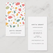 Carte De Visite Motif pastel moderne (Devant / Derrière)