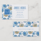 Carte De Visite Motif Pastel Seashell (Devant / Derrière)