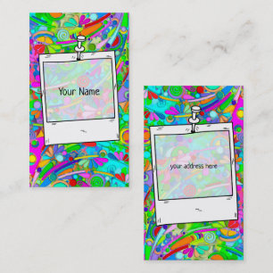 Carte De Visite Motif Peint À La Main Et Numériquement Art 18