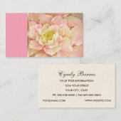 Carte de visite Motif Pink Peony (Devant / Derrière)