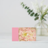 Carte de visite Motif Pink Peony (Debout devant)