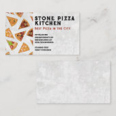 Carte De Visite Motif Pizzas | Restaurant (Devant / Derrière)