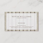 Carte De Visite Motif Planche en bois peint blanc vieilli (Dos)