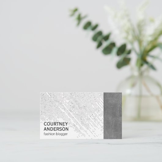 Carte De Visite Motif point | Cuir (Debout devant)