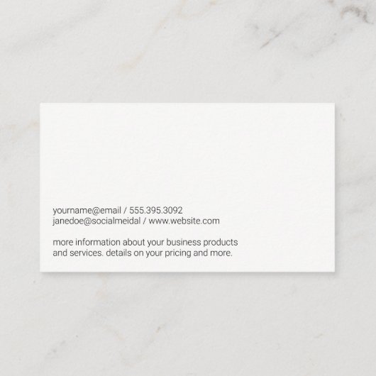 Carte De Visite Motif point | Cuir (Dos)