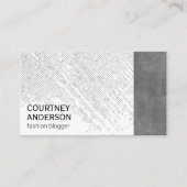 Carte De Visite Motif point | Cuir (Devant)