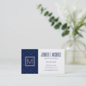Carte De Visite Motif Pois Ancre (Debout devant)