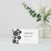 Carte De Visite Motif Poka Dot / Gris (Debout devant)