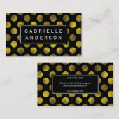Carte De Visite Motif Polka Dot Élégant (Devant / Derrière)