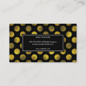 Carte De Visite Motif Polka Dot Élégant (Dos)