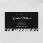 Carte De Visite Motif Poster de animal Zebra Silver élégant (Dos)