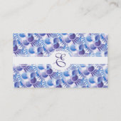 Carte De Visite Motif pourpre assez bleu de métro d'art déco rétro (Dos)