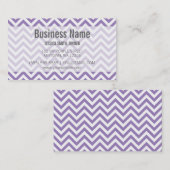 Carte De Visite Motif pourpre et blanc moderne de Chevron (Devant / Derrière)