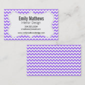 Carte De Visite Motif pourpre mignon de Chevron (Devant / Derrière)