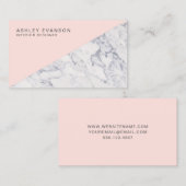 Carte De Visite Motif professionnel en marbre rose vif (Devant / Derrière)