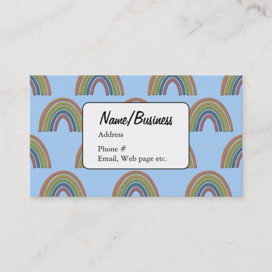 Carte de visite Motif Rainbow (Devant)