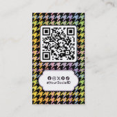 Carte De Visite Motif Rainbow Houndstooth (Dos)