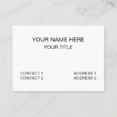 Carte De Visite Motif rayure chevron triangle noir et blanc (Dos)