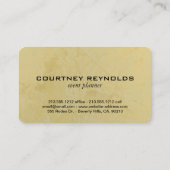 Carte De Visite Motif rétro noir blanc et beige Chevron (Dos)