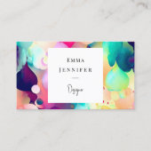 Carte De Visite Motif rose Abstrait moderne (Devant)