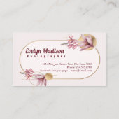 Carte De Visite Motif rose amaryllis avec gys or6548 (Dos)