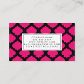 Carte De Visite Motif rose chaud (Dos)