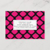 Carte De Visite Motif rose chaud (Dos)