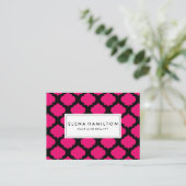Carte De Visite Motif rose chaud (Debout devant)