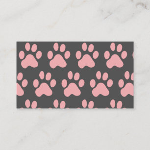 Carte De Visite Motif rose chien Paw